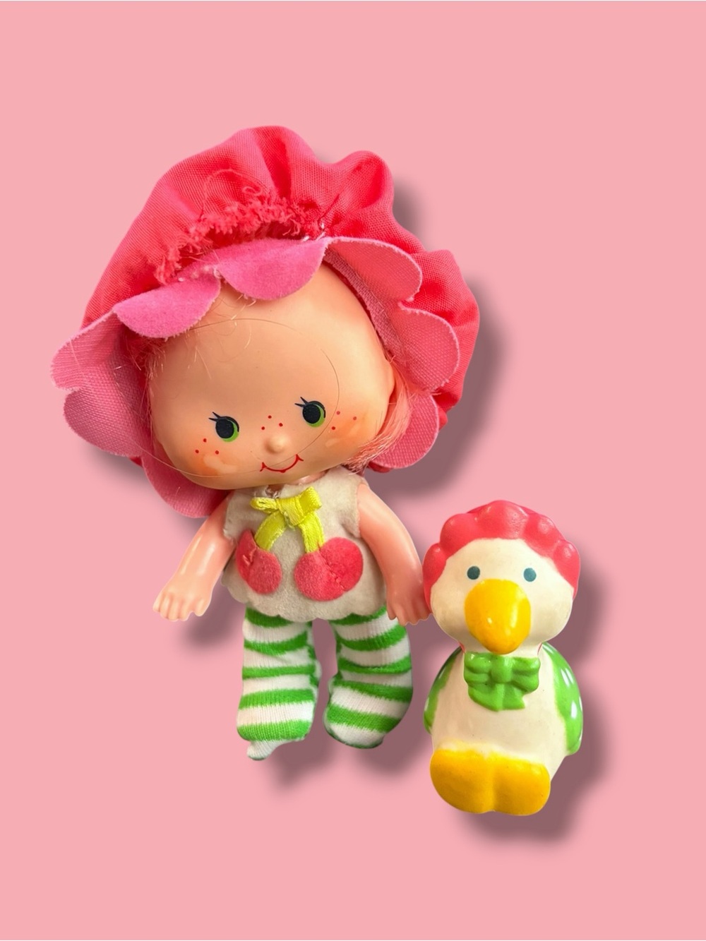 Vintage 1980s Kenner Toys Strawberry Shortcake Cherry Cuddler and Gooseberry